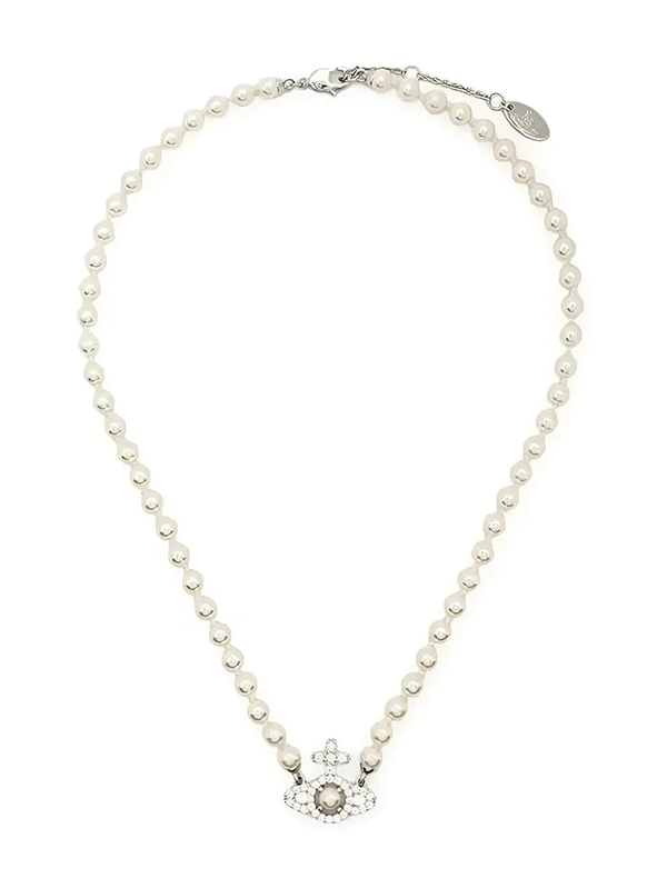 Dây chuyền nữ Vivienne Westwood Olympia Pearl Necklace | Trắng