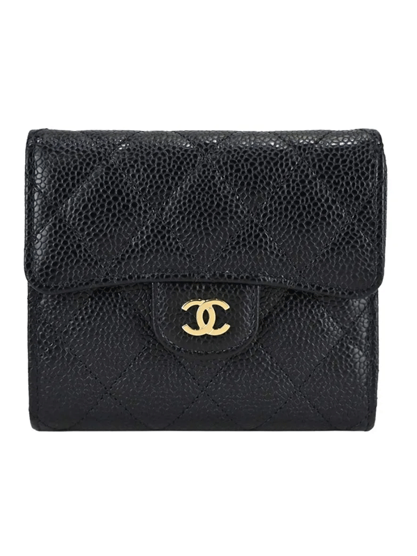 Ví Chanel Classic Double C | Da cao cấp gập 3 Màu Đen